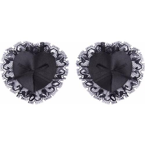 Women Lace Nipple Cover Sexy Pasties Reusable Tepel Cover Heart Shape Breast Tape Bra Accessories