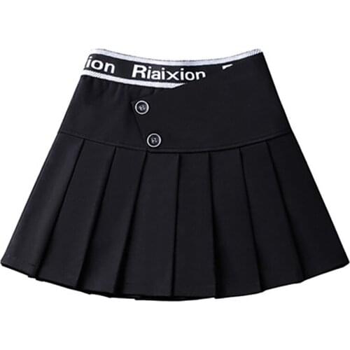 Elastic High Waist Pleated Skirt Golf Ladies Skirts 2021 Spring And Summer New Inner Shorts All-Match A-Line Female Short Skirt