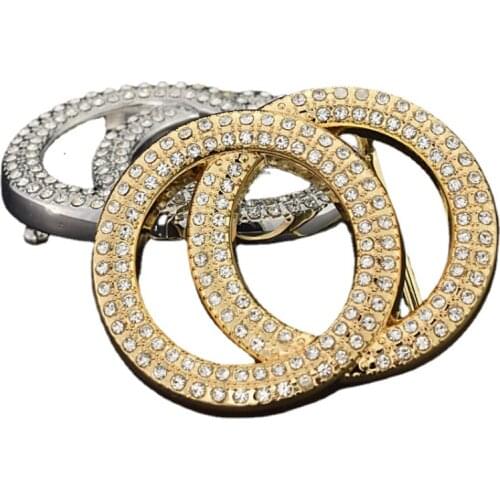 Women Alloy Diamond O Belt Buckle Head Big Belt Buckle Head Unisex Inch 2.8cm 3cm Belt Wide New Best Selling Round Buckle