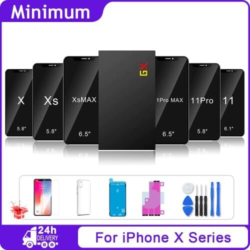 GX OLED New For iPhone X Xs Max LCD Display Touch Screen Digitizer Assembly For iPhone 11 Pro Max