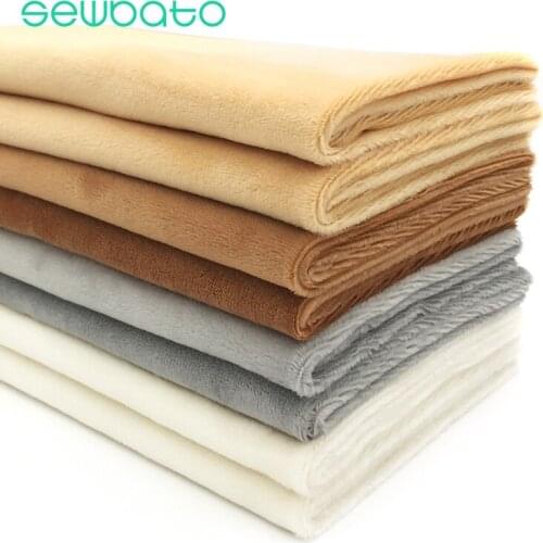 1.5mm Crystal Super Soft Short Plush Fabric Two Pieces Each In 4 Colors Handmade Home DIY Fabric Doll Clothing Fabric