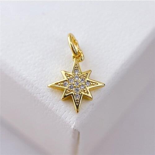 1PCS real 18K Gold plated jewelry accessories charms pendants DIY bracelet necklace making jewelry findings