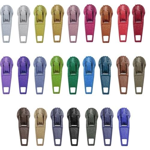 10Pcs/pack 3# Colorful High Quality Nylon Zipper Pull Slider Head For DIY Handcraft Accessories Repair Pillow Quilt Bedding Bag