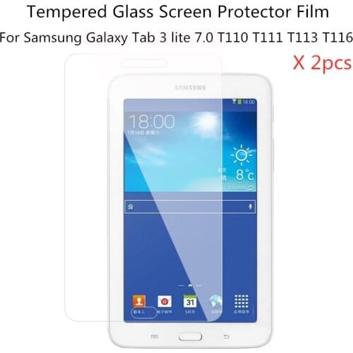 2pcs Ultra-thin Tempered Glass For Samsung Galaxy tab 3 lite 7.0 T111 T110 T113 T116 Anti-shatter Tablet Screen Protector Film