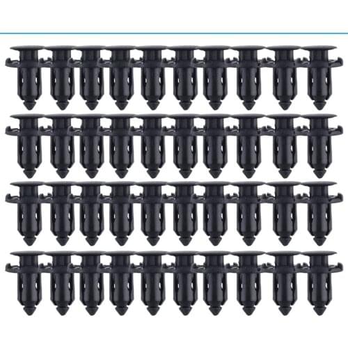 50pcs 9mm Plastic Screw Rivet Push Fit Panel Trim Clips Fixings Clips Black For Haval 9 M4 C30 C50 H2 C20r H3 H5 H6 H8 H8 H
