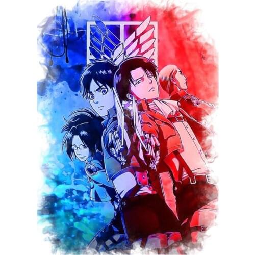 Painting Wall Art 5d Diamond Attack on Titan Full Square Drill Embroidery Japanese Animation Cross Stitch Picture Mosaic Gifts