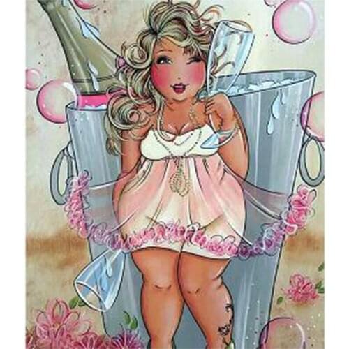 5D DIY Full Round/Square Diamond Painting Cartoon Woman & Liqueur Cross Stitch 3D Embroidery Rhinestone Mosaic Home Decor Y525