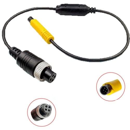 AHD streaming media camera 4 pin head to aviation male to female connector For Auto Monitor Dvd Parking Assistance