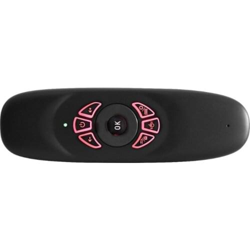 C120 RGB 3 Backlight Fly Air Mouse Wireless Backlit Keyboard G64 Rechargeable 2.4G Smart Remote Control for Android Tv Box