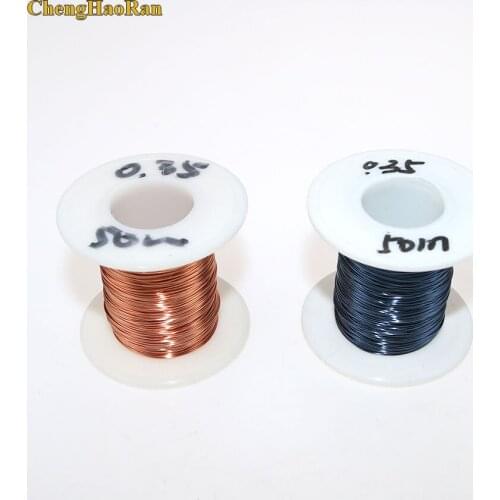 ChengHaoRan 0.35mm red enameled wire New polyurethane enamelled round winding QA-1-155 copper wire 50 meters red