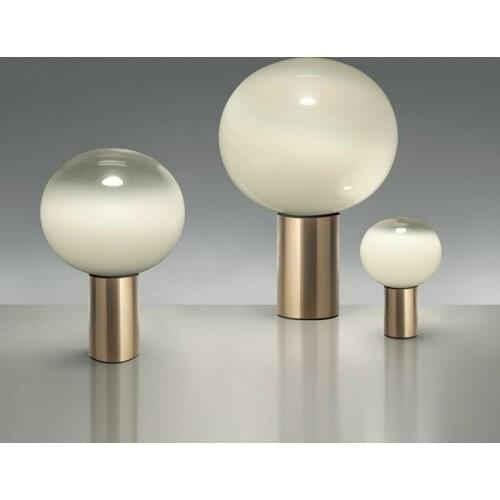 Designers minimalist living room lights all copper personality study glass desk lamp of bedroom the head of a bed