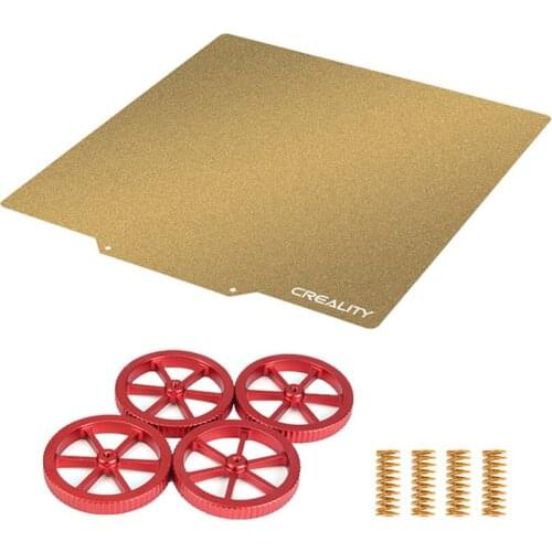 For Ender-3 Ender-3S Ender-3 pro Ender-3V2 Hot Bed Die Spring+Aluminum Hand Twist Leveling Nut+235 X 235 PEI Spring Steel Sheet