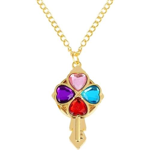 Crystal Heart Diamond Key Shaped Quartz Pocket Watch Top Luxury Magic Wand Necklace Pendant Clock Best Gift for Women Girls Kids