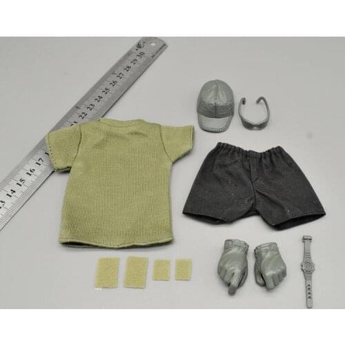 1/6 Scale Soldier Model Modern Trend T-shirt Shorts Hat Sunglasses Training Casual DIY Set 12" Movable Doll Accessories