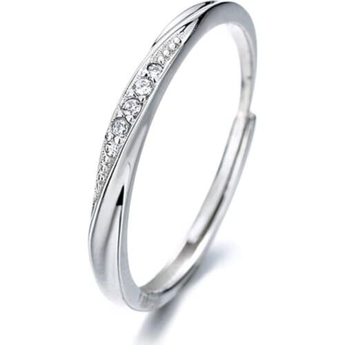 2021 Fashion Mens and Womens Metal Silver-plated Ring Type Couple Ring for Lovers Wedding Proposal Jewelry Gift