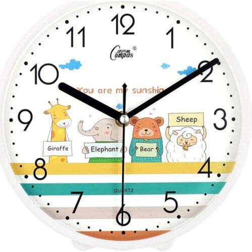 Cartoon Creative Hanging Wall Clock Chidren Bedroom Quartz Simple Modern Design Wall Clocks Silent Office European Reloj Pared
