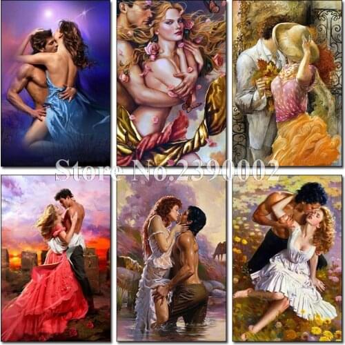 Full Diamond Embroidery Romantic Couples Mosaic 5d Diy Diamond Painting Cross Stitch People Full Rhinestone Gift Wall Stickers
