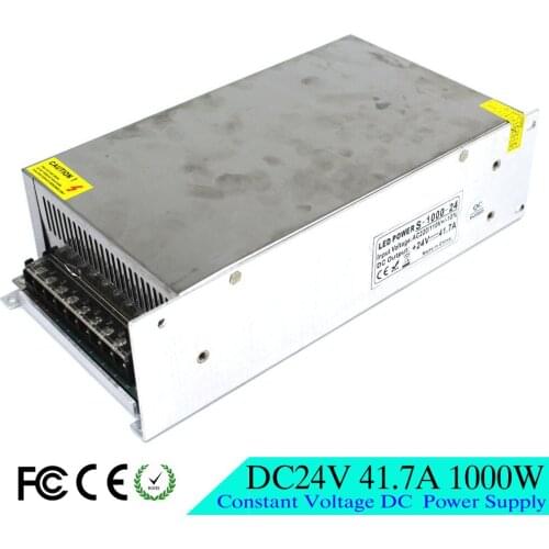 Adjustable Power Supply dc 24v 41.7a 1000W Led Driver Lighting Transformers AC110V 220V TO DC24V USP for LED Light CNC Stepper
