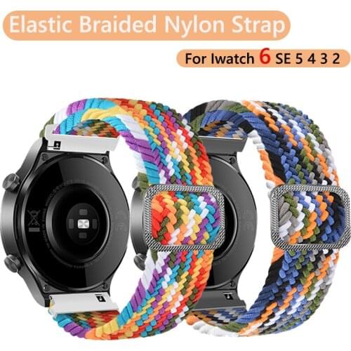 20mm 22mm Braided Solo Loop Band for Samsung Galaxy watch 3 46mm 42mm active 2 40mm 44mm Gear S3 bracelet Huawei GT2 Pro strap