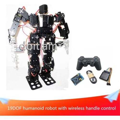 19DOF Full Metal Biped Humanoid Robot Kit with MG996R Digital Servos and Wireless Handle Controller RC Robotic DIY for Arduino