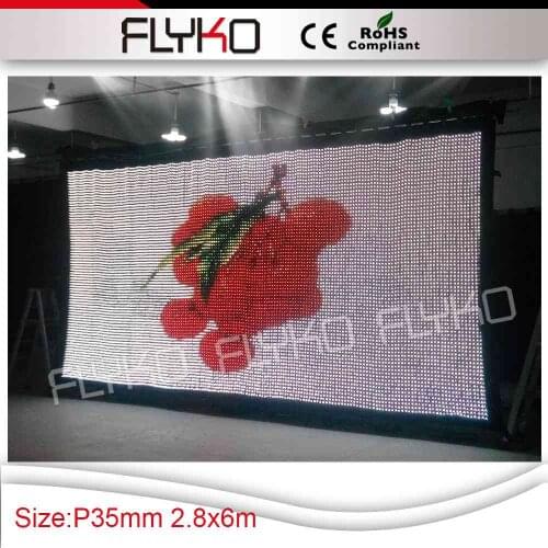 P35mm stage cloth highest resolution display videos flexible portable stage with backdrop with flight case