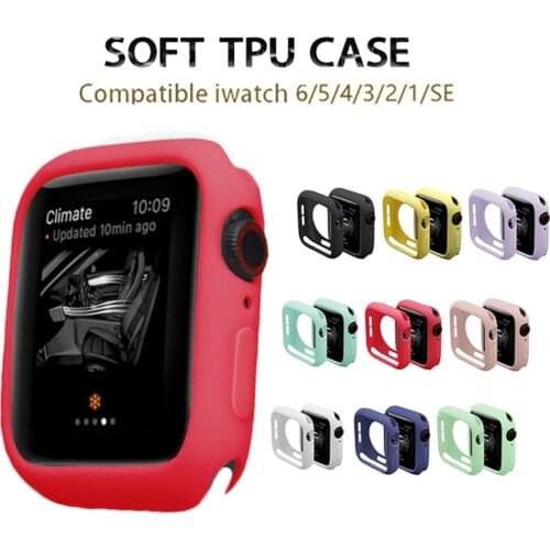 Silicone Case for Apple Watch 6/se5/4/3/2/1 40 44 42 38mm Colorful Cover Protection Shell For iWatch Series 3 2 For iWatch Frame