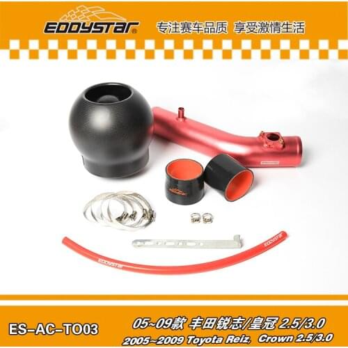 EDDYSTAR Bomb High Flow Carbon fiber air intake Filter SYSTEM with Fixed Clamps for Toyota Reiz/Crown 2.5/3.0