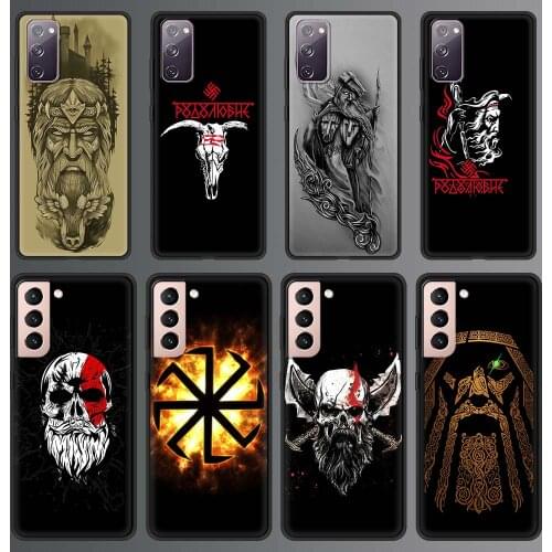 Slavic Viking symbol Kolovrat Phone Case For Samsung Galaxy S20 FE S21 Ultra S20 S10 S9 Plus S10E S8 Soft Back Protect Cover