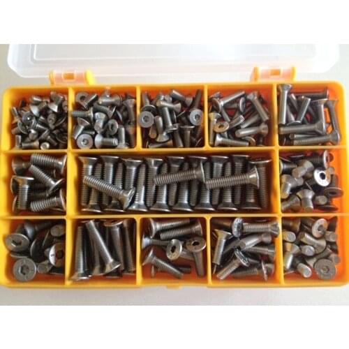 Assorted Box Stainless Steel Allen Socket Countersunk Screws 260pcs M4, M5, M6