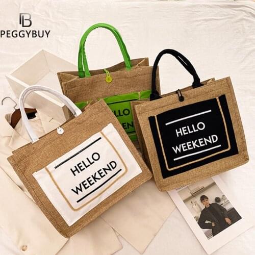 High Quality Women Linen Cotton Tote Large Capacity Female Casual Shoulder Bag Lady Daily Handbag Fresh Beach Shopping Bag