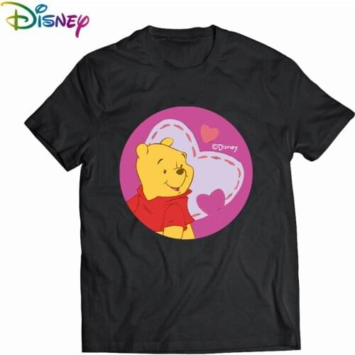 Disney Womens 3D printing Harajuku T-shirt bear print cartoon casual summer top, womens loose T-shirt cute T-shirt top