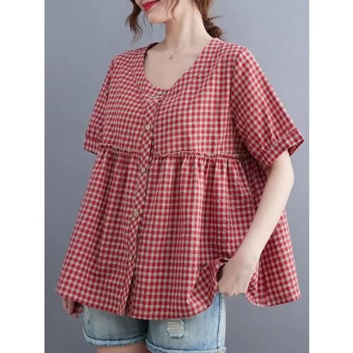 EaseHut Mori Girl Cotton Blouse Women Plus Size Vintage Floral Print Loose Spring Streetwear Retro Tunic Summer Shirts Blusa