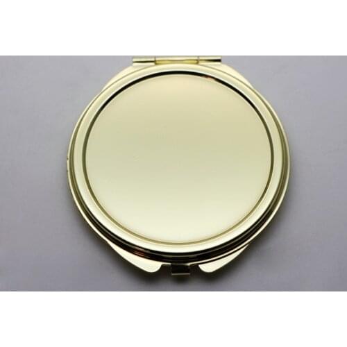 Gold Small Compact Mirror Round Lady handbag Mirrors Can Be Logo Compact Mirror