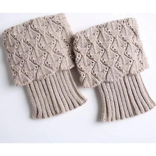 1 Pair Womens Boot Cuffs Toppers Leg Warmers Sock Knitted Short Boot Socks winter legwarmer