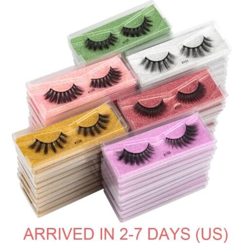 Wholesale Items Lashes Bulk 4/100/200pcs Natural Soft False Eyelashes 3D Mink Fluffy Wispy Fake Lash Lot Long Handmade Faux Cils