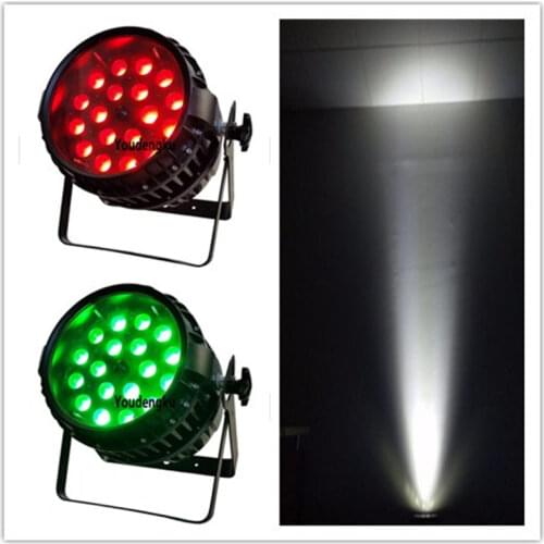 6 pieces led outdoor light rgbwa uv 6in1 dmx led par 18x18 waterproof led par can zoom
