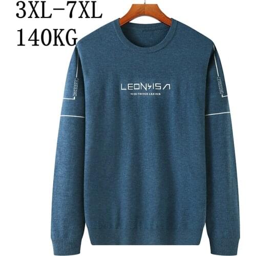7XL 6XL 5XL Oversized Sweater Men 2021 New Spring Mens Jumper Top Quality Male Pullovers Sweaters Comfortable Soft Pull Homme