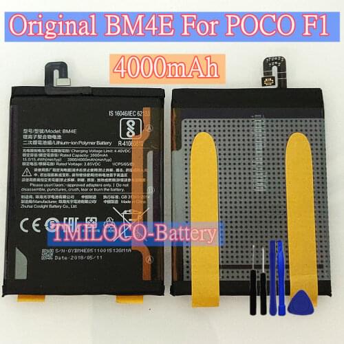 New Original High Quality BM4E 4000mAh Battery For Xiaomi POCO F1 Pocophone F1 Battery + Tools