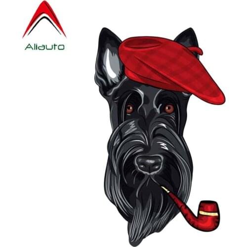 Aliauto Funny Car Sticker A Dog with A Personality Cap Decal Accessories PVC for Mercedes Honda Toyota Volkswagen 15cm*9cm