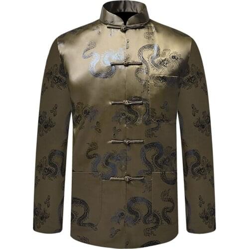 Burgundy Brand New Arrival Chinese Traditional Mens Dragon Kung Fu Jackets Coats M L XL XXL 3XL MTJ2015049