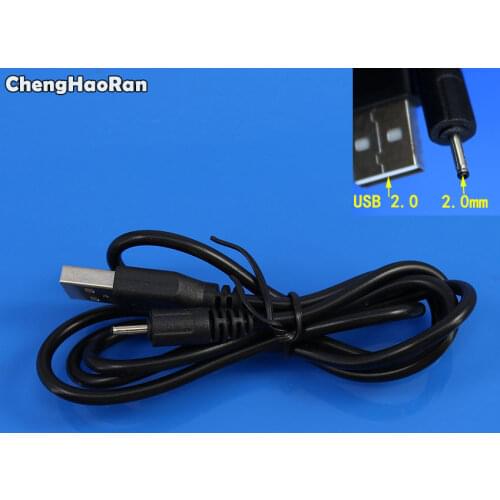 ChengHaoRan High Speed USB to DC2.0 DC 2.0mm black Power Cable 2mm port USB charging cable for Nokia N78 N73 N82