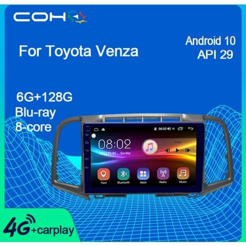 For Toyota Venza 2008-2016 Car Radio Multimedia Video Player Navigation GPS Android 10 Octa Core 6+128G