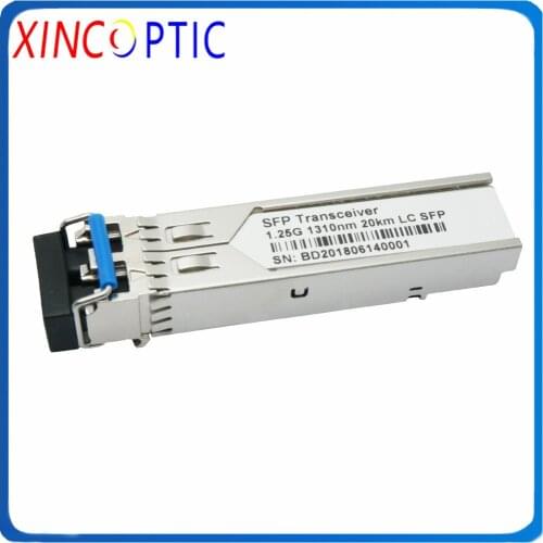 20Pcs GLC-LH-SMD 1000BASE-LX 20km SFP 1.25G 1310nm Dual Fiber Module Duplex LC Connector 20km DDM Optic Transceiver