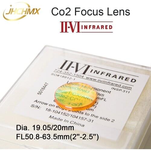JHCHMX High Quality 5pcs II-VI USA ZnSe Focus Lens Dia.19.05/20mm FL.50.8-63.5mm 2-2.5" for CO2 Laser Engraving Cutting Machine