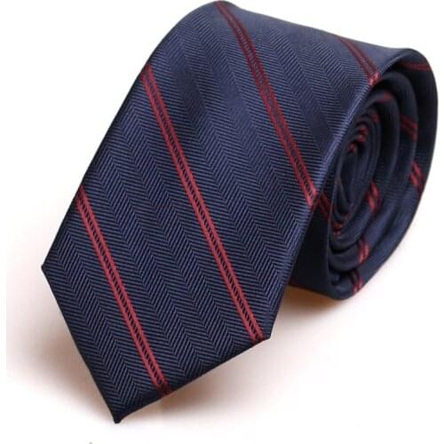 New Navy Blue Striped Ties for Men Design Brand Profession 7cm Formal Business Necktie Wedding Party Casual Gravatas