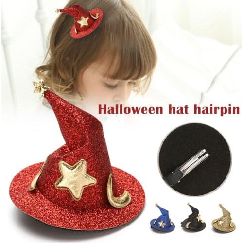 Halloween Children Head Buckle Clip Witch Hat Ghost Headband Decoration for Party MA