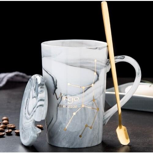 Ceramic Mug Twelve Constellations Ceramic Water Mugs Nordic Creative Coffee Cup Household Lovers Gift Water Cups