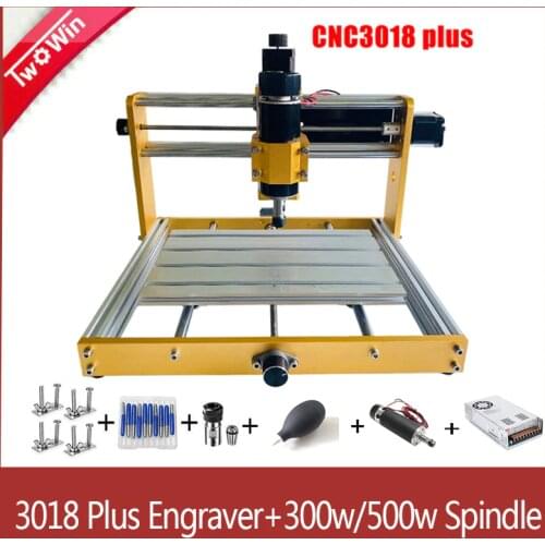 CNC 3018 Upgrade Laser Engraving Machine 3018 Plus 300W/500W Spindle GRBL Control PCB Milling Machine CNC Machine for Metal