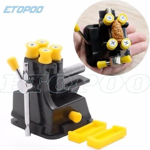 DIY Aluminum Miniature Small Jewelers Hobby Clamp Fixed Repair On Table Bench Vise Mini Tool Vice