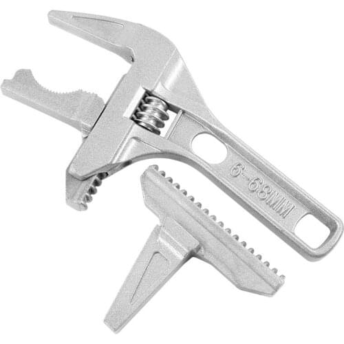 Multifunctional bathroom wrench Short handle large opening adjustable wrench Sewer pipe fittings plumbing pipe clamp tool